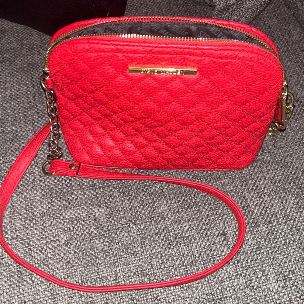 Steve Madden Red Quilted Crossbody Bag